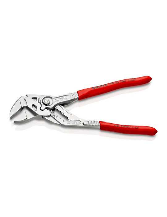 Tenazas Llave Alicate y Llave en una Sola Herramienta Recubiertos de Plástico Cromado 180 mm KNIPEX