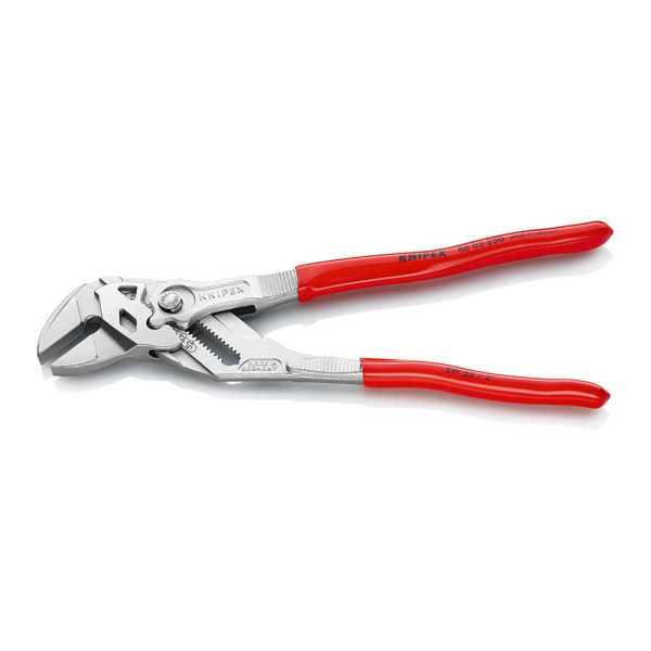 Tenazas Llave Alicate y Llave en una Sola Herramienta Recubiertos de Plástico Cromado 250 mm KNIPEX
