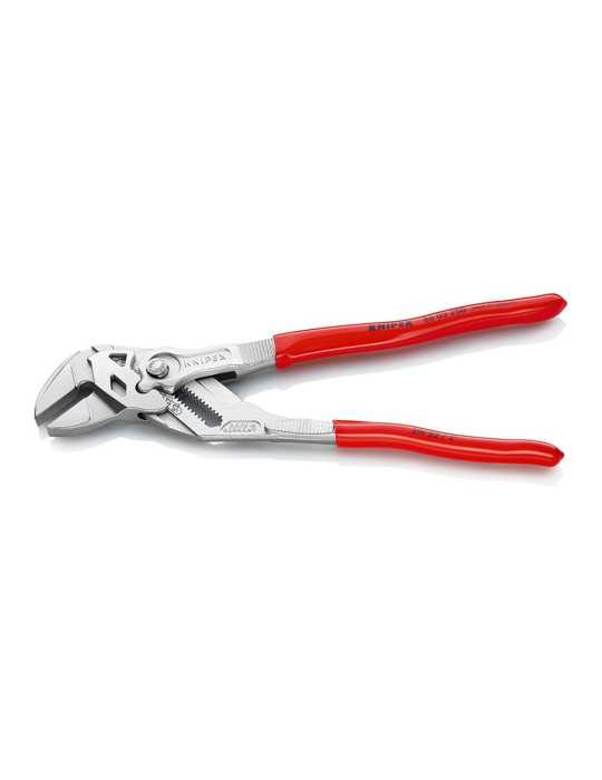 Tenazas Llave Alicate y Llave en una Sola Herramienta Recubiertos de Plástico Cromado 250 mm KNIPEX
