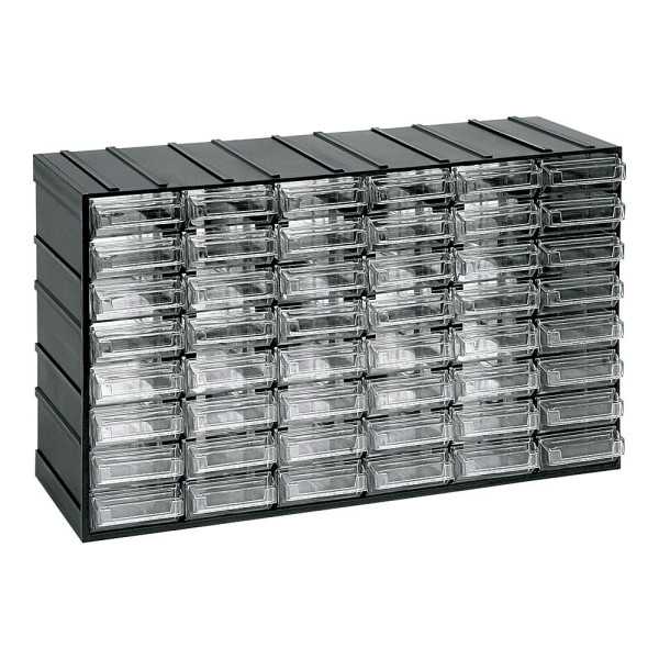 Cajonera Modular con 48 Cajones Transparentes, 382 x 148 x 230 mm ART PLAST