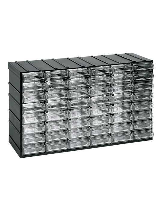 Cajonera Modular con 48 Cajones Transparentes, 382 x 148 x 230 mm ART PLAST