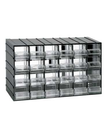 Cajonera Modular con 24 Cajones Transparentes, 382 x 148 x 230 mm ART PLAST