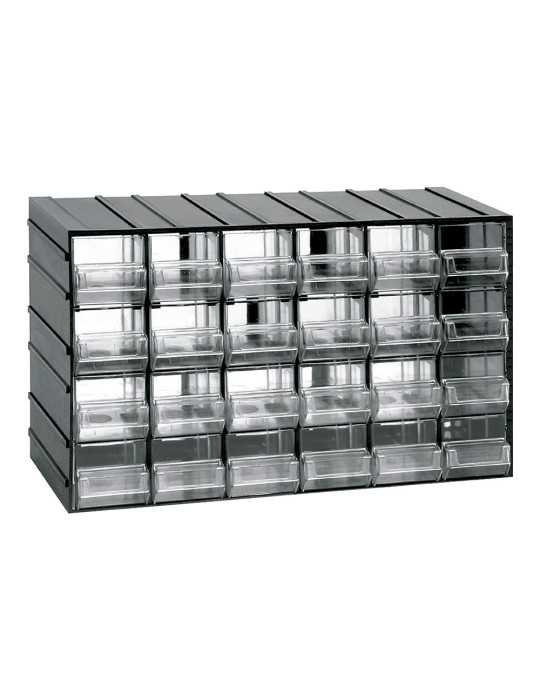 Cajonera Modular con 24 Cajones Transparentes, 382 x 148 x 230 mm ART PLAST