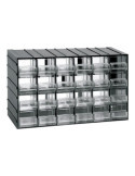 Cajonera Modular con 24 Cajones Transparentes, 382 x 148 x 230 mm ART PLAST