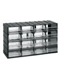 Cajonera Modular con 16 Cajones Transparentes, 382 x 148 x 230 mm ART PLAST