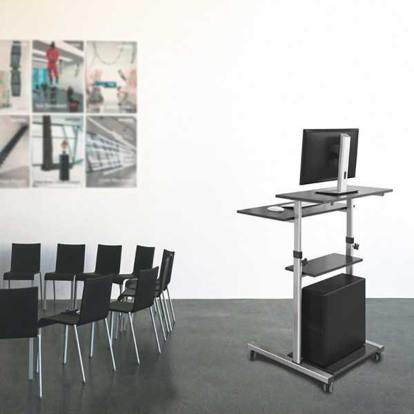 Carrito Estación de Trabajo Móvil, 70 x 40 x 82-126 cm LOGILINK