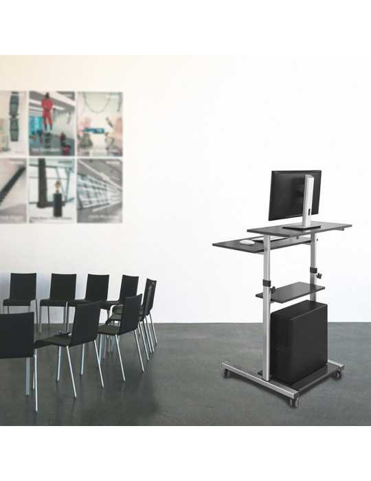 Carrito Estación de Trabajo Móvil, 70 x 40 x 82-126 cm LOGILINK