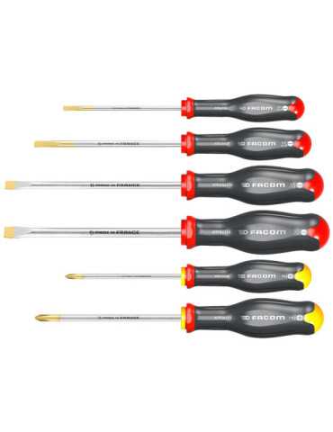 Destornilladores Protwist® Plano y Phillip, Juego 6 Piezas FACOM