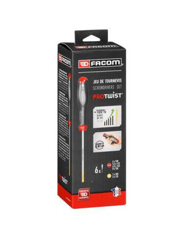 Destornilladores Protwist® Plano y Phillip, Juego 6 Piezas FACOM 2