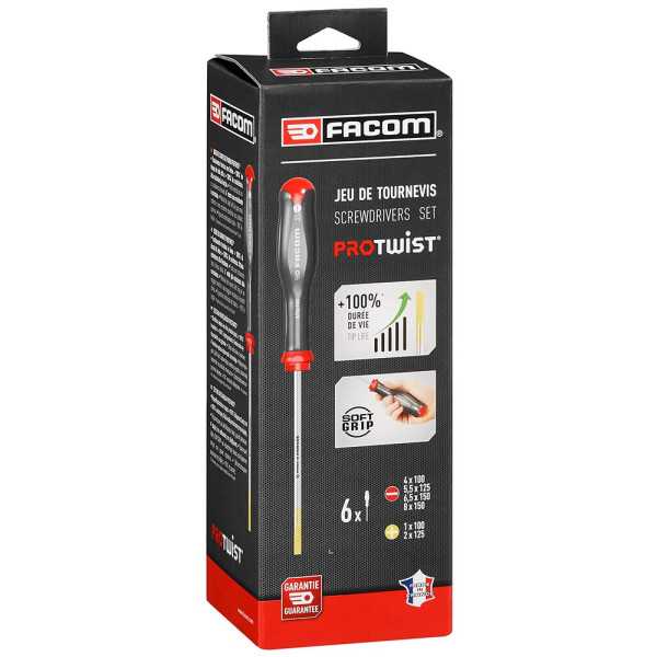 Destornilladores Protwist® Plano y Phillip, Juego 6 Piezas FACOM