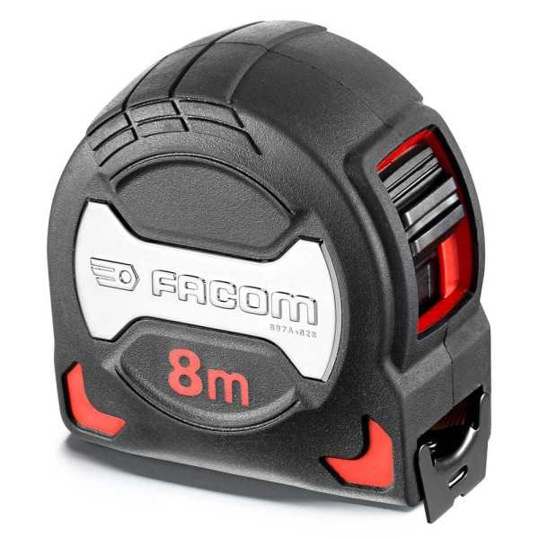Flexómetro Serie Grip Bi-Material 8 m x 28 mm FACOM