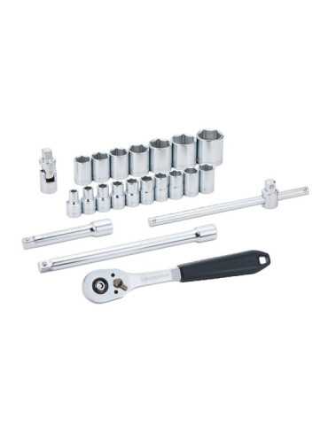 Llave de Carraca, Vasos y Accesorios de ½ pulg, Juego 22 Piezas FACOM 2