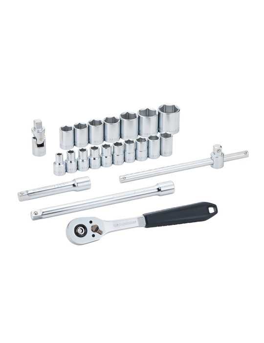 Llave de Carraca, Vasos y Accesorios de ½ pulg, Juego 22 Piezas FACOM