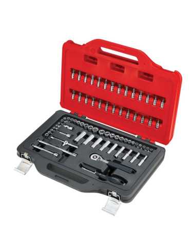 Llave de Carraca, Vasos y Accesorios de ¼ pulg, Juego 72 Piezas FACOM