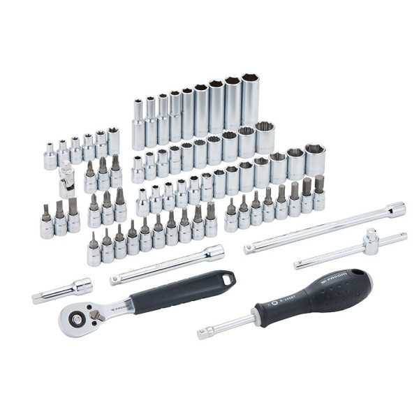 Llave de Carraca, Vasos y Accesorios de ¼ pulg, Juego 72 Piezas FACOM