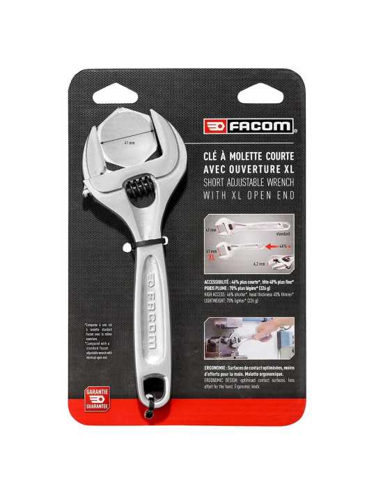 Llave Inglesa Corta con Apertura XL, 200 mm FACOM
