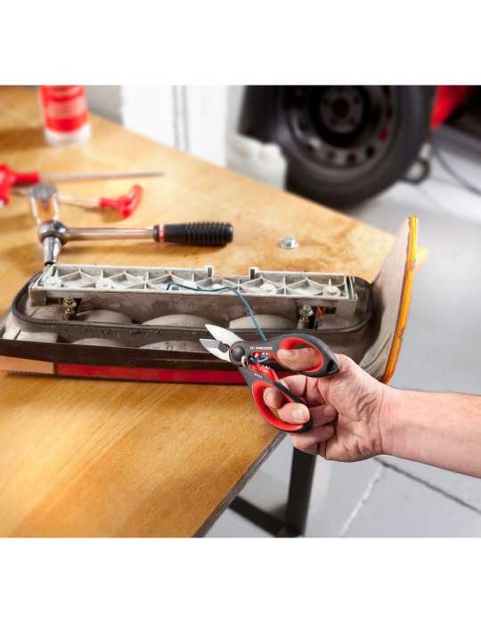 Tijera de Electricista de Gran Resistencia + Funda FACOM
