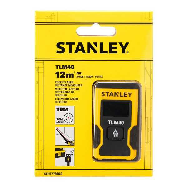 Medidor Láser de Bolsillo TML40, Rango de Medición 12 m STANLEY