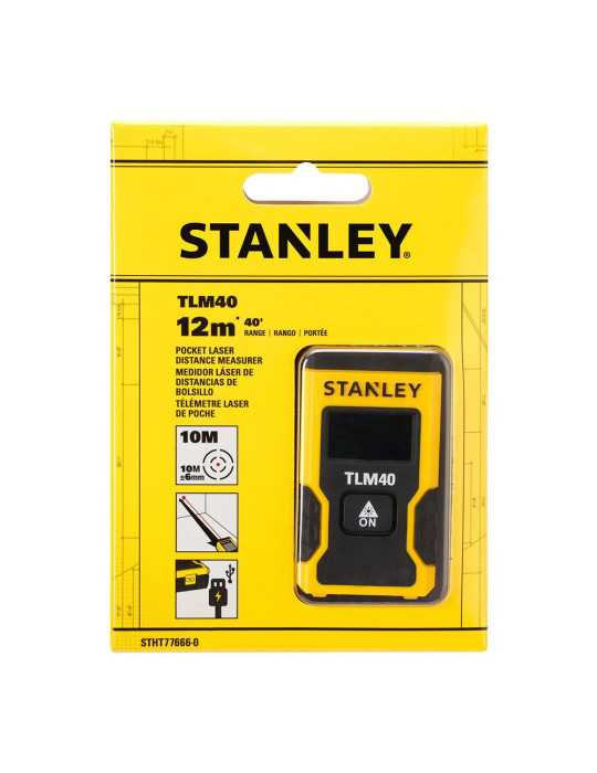 Medidor Láser de Bolsillo TML40, Rango de Medición 12 m STANLEY