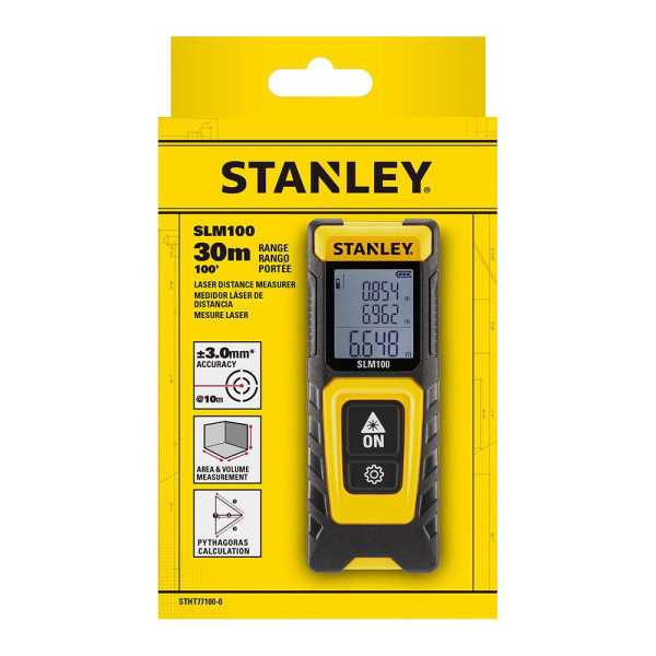 Medidor Láser SLM100, Rango de Medición 30 m STANLEY