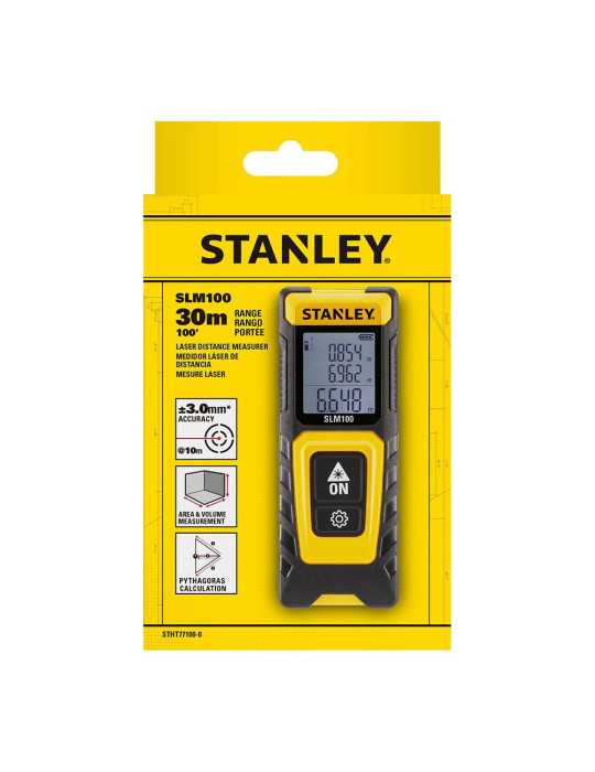 Medidor Láser SLM100, Rango de Medición 30 m STANLEY