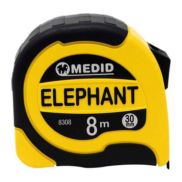 Flexómetro Elephant Bimaterial 8 m x 30 mm MEDID