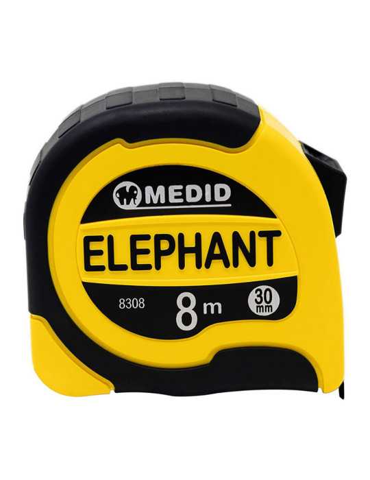 Flexómetro Elephant Bimaterial 8 m x 30 mm MEDID