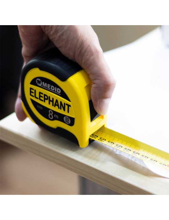Flexómetro Elephant Bimaterial 8 m x 30 mm MEDID