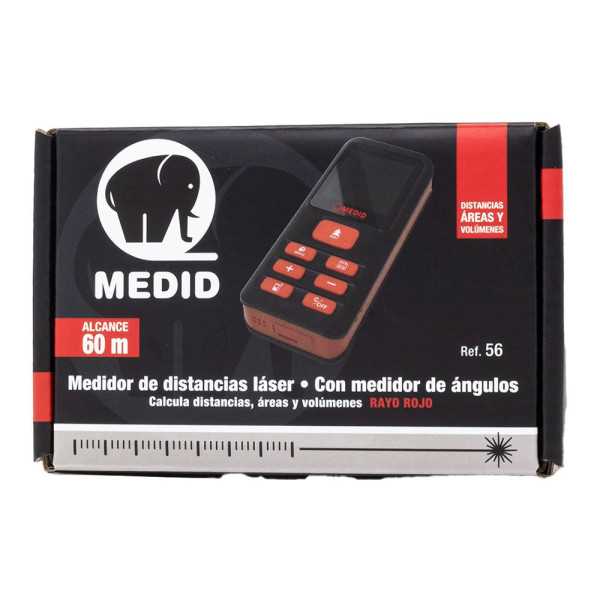 Medidor de Distancia Láser Rojo 60 m MEDID
