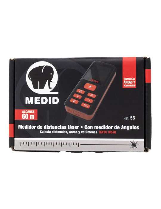 Medidor de Distancia Láser Rojo 60 m MEDID