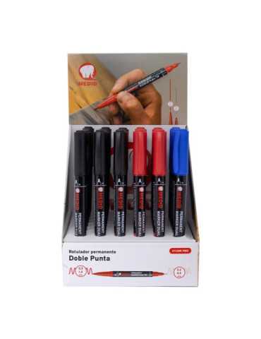 Marcador Permanente Doble Punta 0,2/0,5 mm Colores Surtidos, Expositor 48 uds MEDID 2