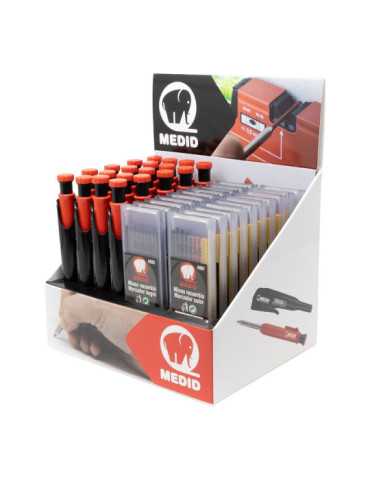 Marcador Portaminas + Recambios, Expositor 20 + 20 uds MEDID