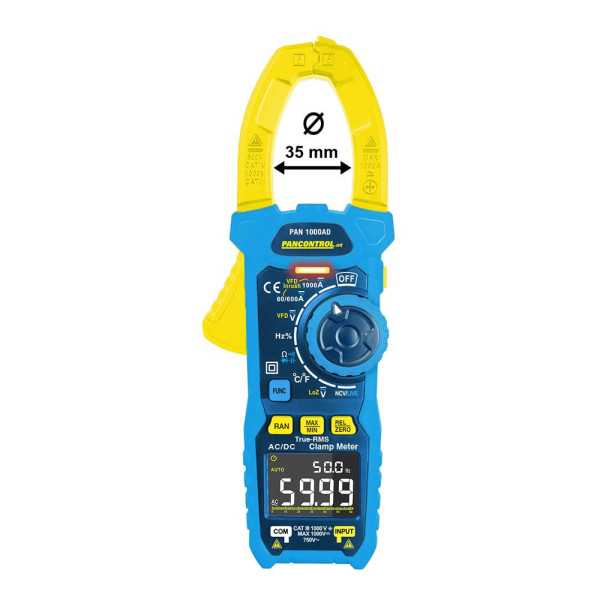 Pinza Amperimétrica Digital Pan 1000AD de 1000 A Ca/Cc PANCONTROL