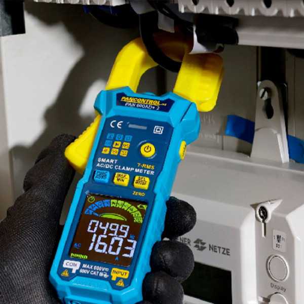 Pinza Amperimétrica Digital Inteligente Pan 600AD+ 2 de 600 A Ca/Cc PANCONTROL