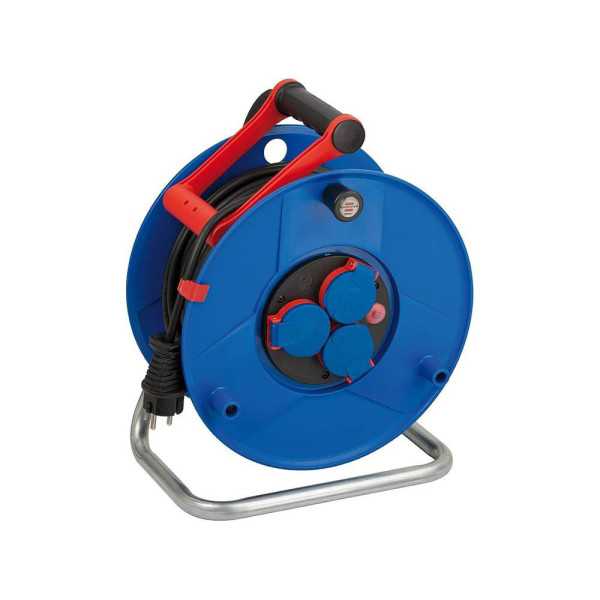 Enrollacables 50 m 3 G 1,50 mm² 3 Tomas Bipolares con T/Tl con Cable Bremaxx® IP44 BRENNENSTUHL