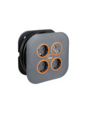 Enrollacables 05 m 3 G 1,50 mm² 3 Tomas 2P+T y 2 USB SOLERA
