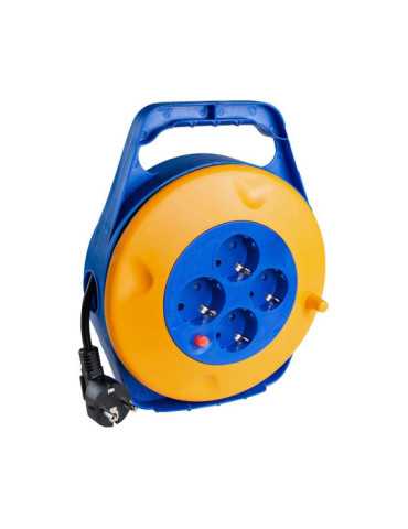 Enrollacables 10 m 3 G 1,50mm² 4 Tomas Bipolares con T/Tl SOLERA