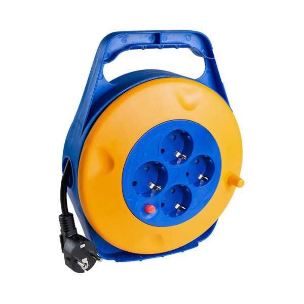 Enrollacables 10 m 3 G 1,50mm² 4 Tomas Bipolares con T/Tl SOLERA