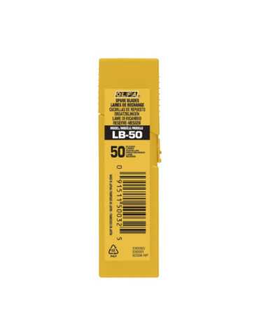 Cuchillas Troceables Plateadas 18 mm, Juego 50 uds OLFA