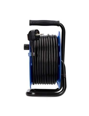 Enrollacables 15 m 3 G 1,50 mm² 4 Tomas Bipolares con T/Tl Profesional con Protector Termico EDM 2