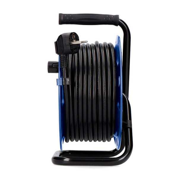 Enrollacables 15 m 3 G 1,50 mm² 4 Tomas Bipolares con T/Tl Profesional con Protector Termico EDM