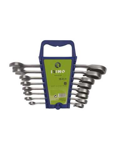 Llave Combinada con Carraca Fija 8 - 19 mm, Juego 8 Piezas IRIMO 2