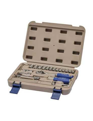 Llave de Carraca ¼ pulg, Vasos y Puntas, Juego 35 Piezas IRIMO