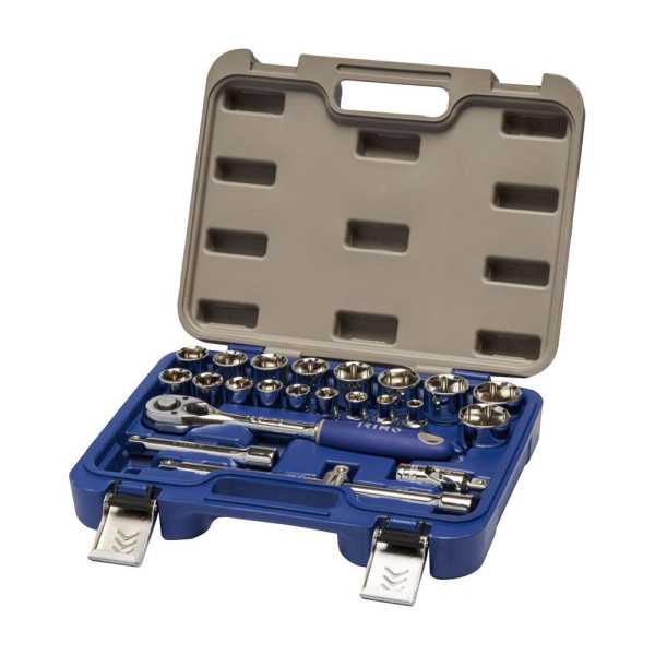 Llave de Carraca ½ pulg, Vasos Hexagonales 8 - 32 mm, Juego 23 Piezas IRIMO