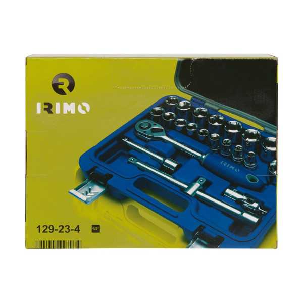Llave de Carraca ½ pulg, Vasos Hexagonales 8 - 32 mm, Juego 23 Piezas IRIMO