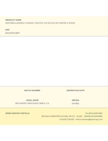 Destornilladores 2 Planos, 2 Rectos, 2 PH en Caja de Cartón, 6 Piezas IRIMO 2