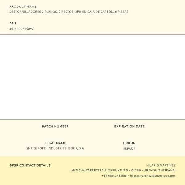 Destornilladores 2 Planos, 2 Rectos, 2 PH en Caja de Cartón, 6 Piezas IRIMO