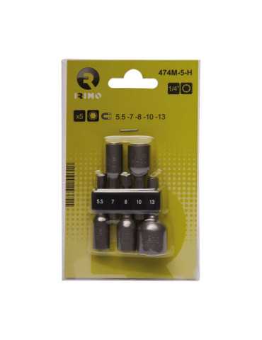 Vasos Magnéticos Hexagonales 5,5-13 mm ¼ pulg, Juego 5 Piezas IRIMO 2