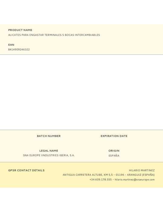 Alicates para Engastar Terminales 5 Bocas Intercambiables IRIMO