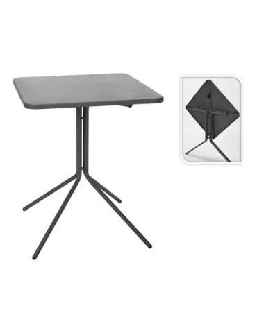 Mesa Plegable Gris Oscura, 58 x 58 x 70 cm AMBIANCE